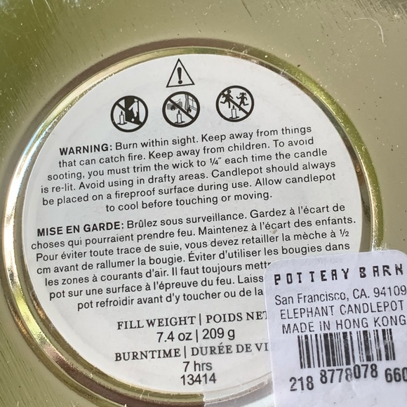 Pottery barn elephant candle pot - Picture 12 of 13